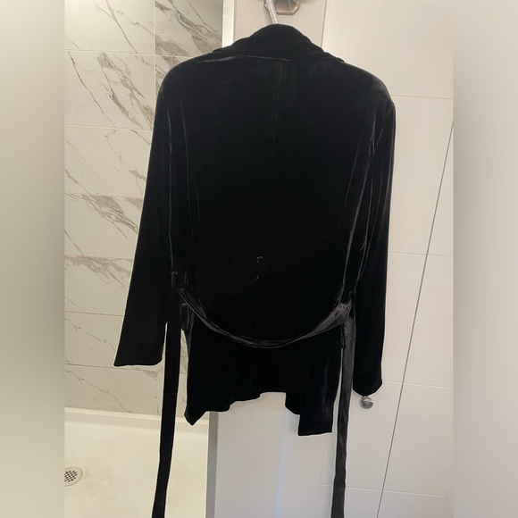 International Concepts Black Suede Blazer Size CL NWOT - Picture 2 of 3